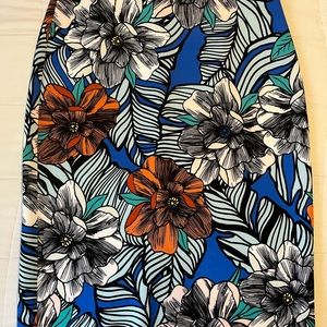 NYCC New York Clothing Co Floral Pencil Skirt Medium Muliticolor
